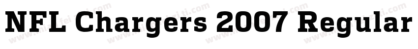 NFL Chargers 2007 Regular字体转换